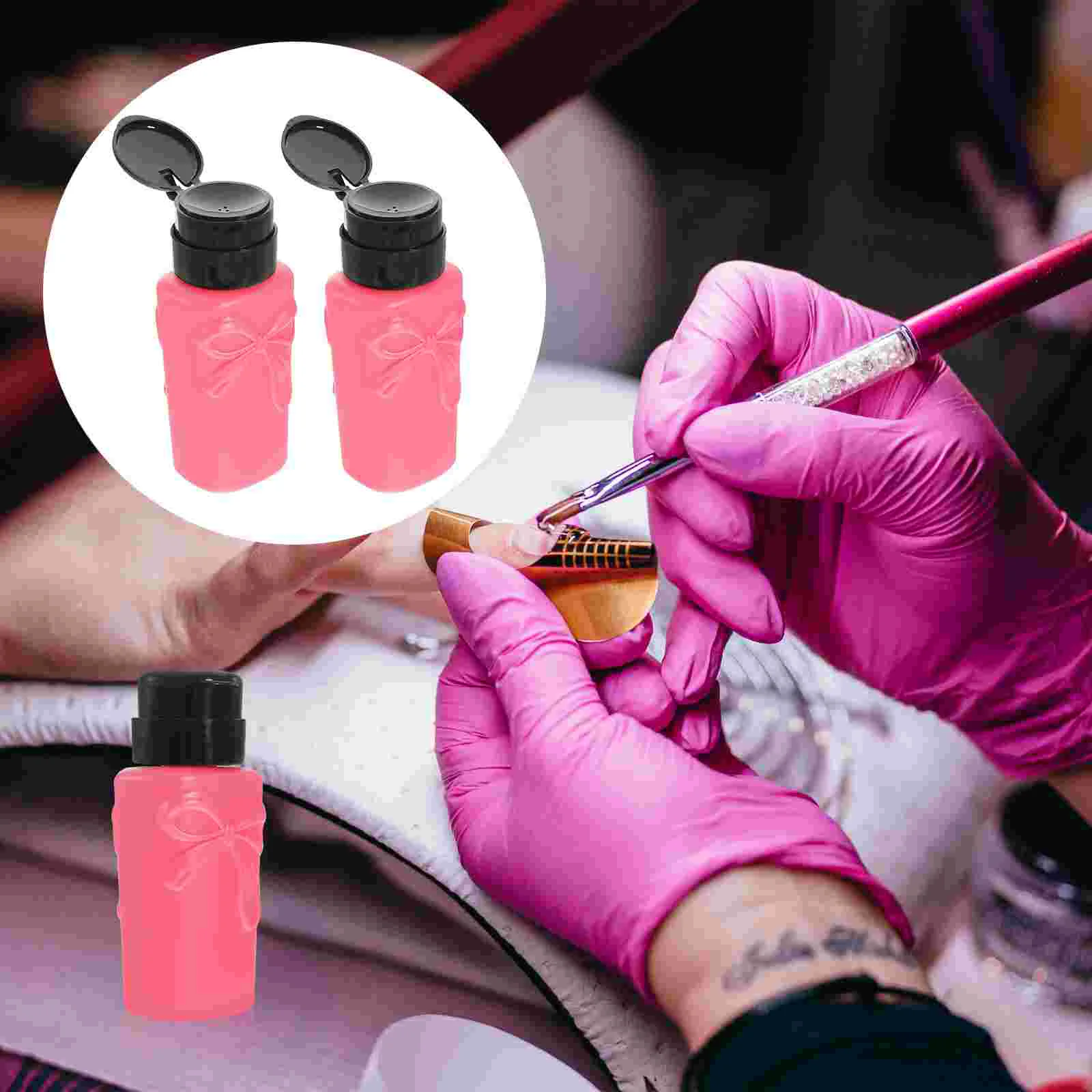 Диспенсеры для геля и жидкости снятия лака с замком многоразовая бутылка макияжа