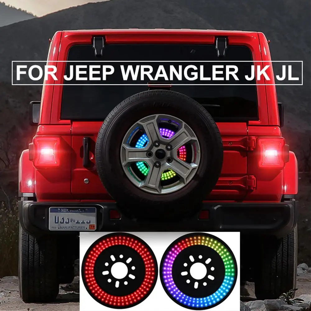 Заднее колесо для Jeep Wrangler JLJK модификация разноцветная запасная шина RGB задний