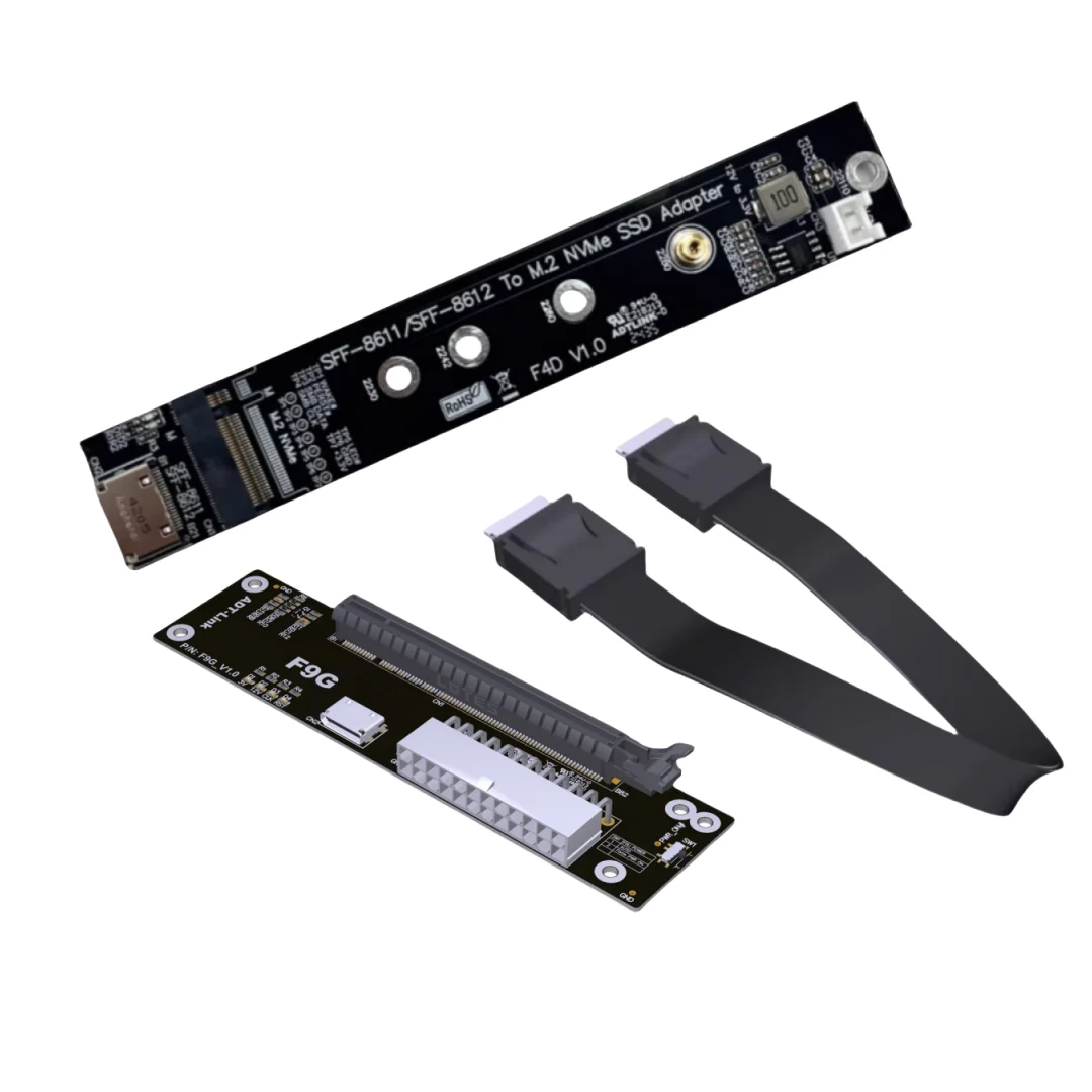 Фото PCIe 4,0 X4 64 Гбит/с OCuLink Внешняя видеокарта для ноутбука ATX GPU Аксессуары для док-станции M.2 NVMe к SFF-8612 Карта адаптера Oculink eGPU №2