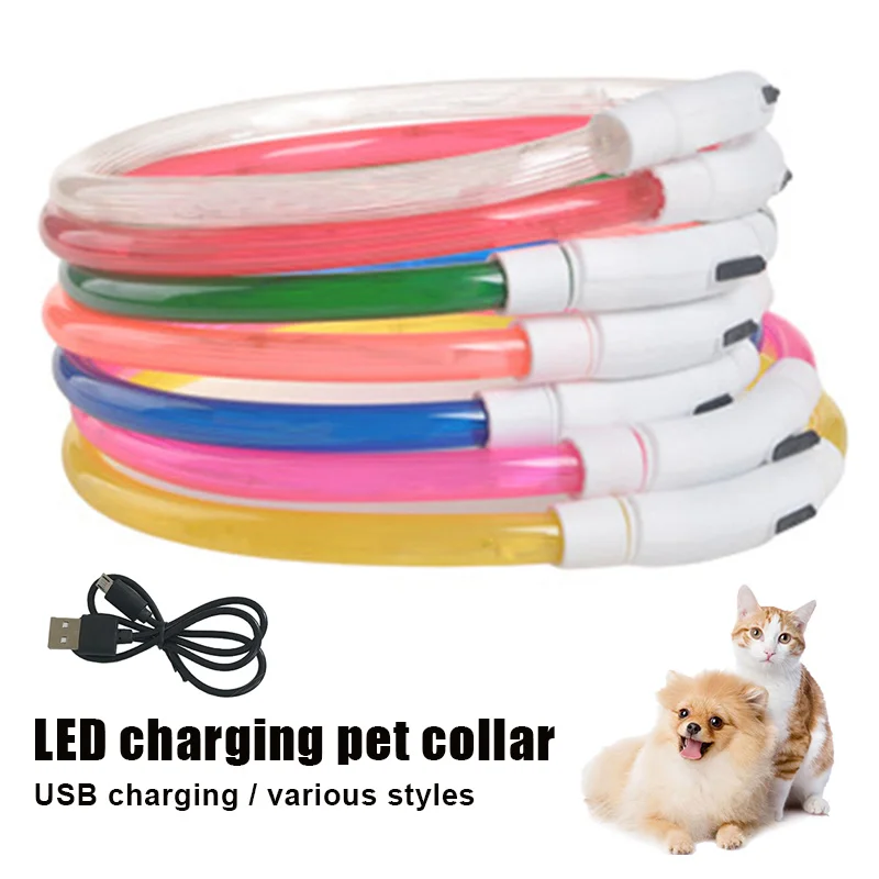 K56 USB Charging Led Dog Collar Anti-Lost/Avoid Car Accident Collar For Dogs Puppies Dog Collars Leads LED Supplies Pet Products