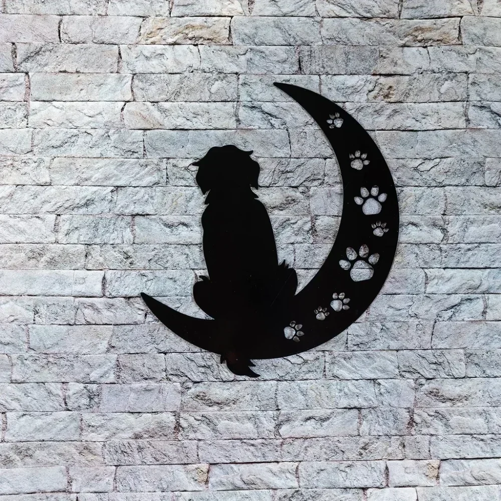 Металлический декор для стен в виде собаки черный лабрадор-ретривер любителей