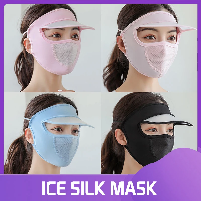 

Breathable Band Visor UV Protection Sunscreen Mask Prevents UV Blocking Ear Cover Sunscreen Mask UV Protection Hat For Women