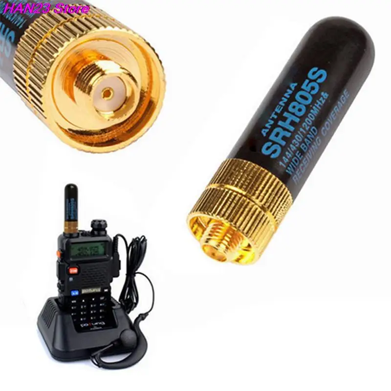 Двухдиапазонная Антенна UHF + VHF SRH805S SMA женский антенна для BAOFENG UV-5R BF-888S радио SRH-805S