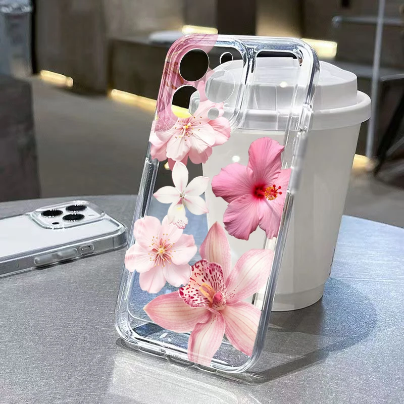 Фото Чехол с цветочным коллажем и милым узором для Samsung S26 Ultra, S25, S24, S23, S21 FE, S22 Plus, а также для Galaxy A16, A36, A55, A54, A53 5G Funda №1
