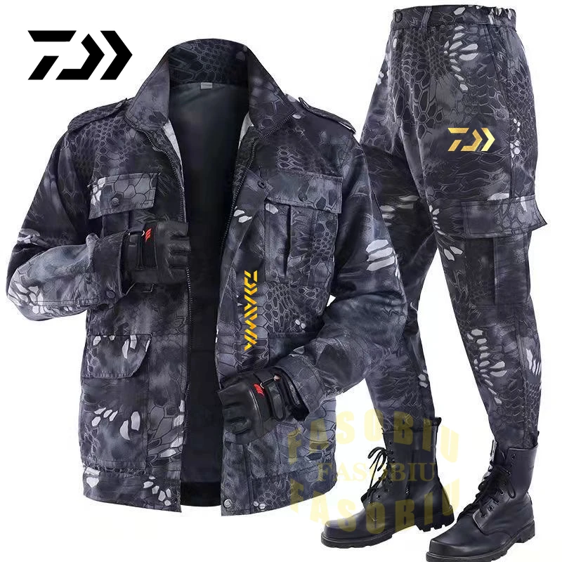 

Daiwa Fishing Suit Tactical Camouflage Fishing Jacket Men' Windproof Durable Outdoor Hunting Clothing Thin Fishing Clothes