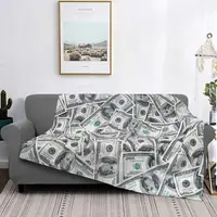 100 Dollar Bills USA Velvet Throw Blanket Money Pattern Blanket for Bedding Couch Super Soft Bed Rug    blankets for beds