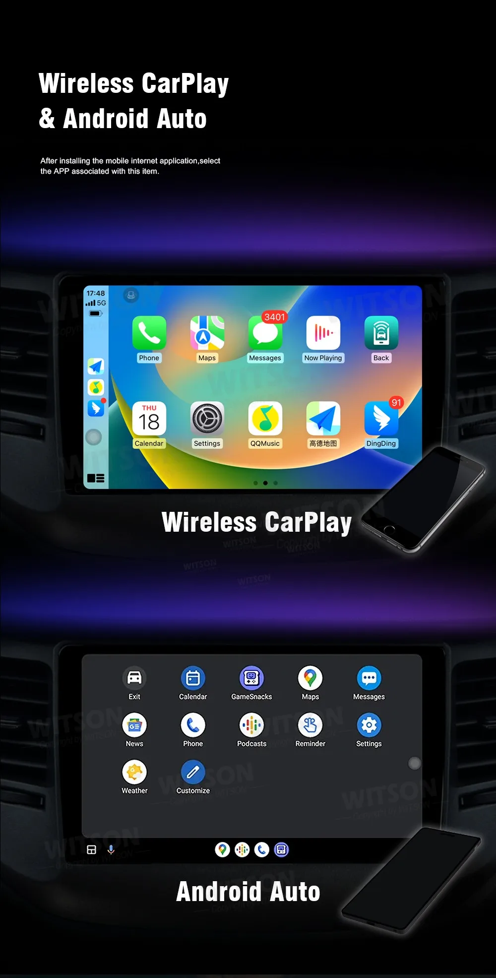 Фото Автомагнитола WITSON Android Auto для Porsche Panamera 970 G1 2010-2017 с CarPlay, навигацией, аудио DSP, GPS и мультимедиа №4