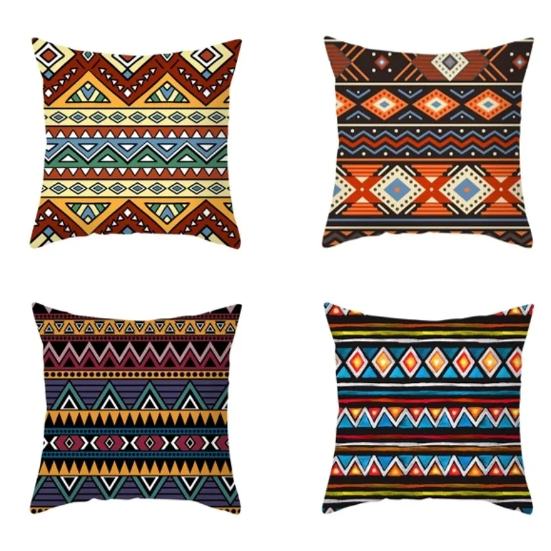 

Decorative Aesthetics Throw Pillow Case Bohemia Geometry Pillow Cover Multicolors Abstract Cushion Cover Living Room Sofa DF1694