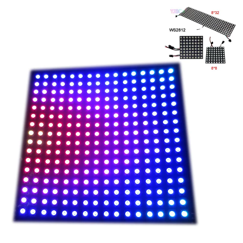 8x8/16x1 6/8x32 см WS2812b LED 64/256 пикселей матричный экран цифровой гибкий светодиодный