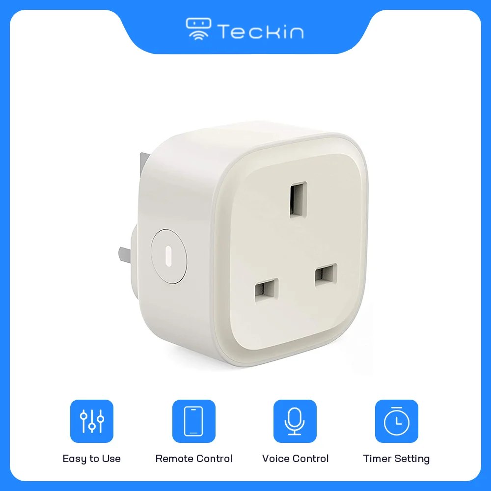 

Teckin Smart WiFi Plug SPN23 Remote Voice Control Sockets Works with Alexa Google Home & SmartThings Safety for Home Management