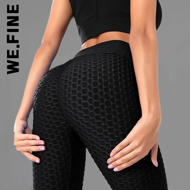 

Женские спортивные Леггинсы с высокой талией We.Fine, сексуальные штаны для йоги, повседневные антицеллюлитные леггинсы для тренировок с ягодицами, женские леггинсы