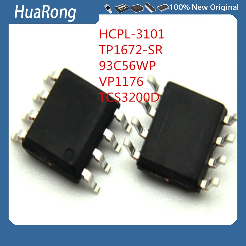 

10 шт./партия HCPL-3101 A3101 TP1672-SR TP1672 93C56WP M93C56-WMN6TP VP1176 SN65HVD1176DR TCS3200D TCS3200 SOP-8