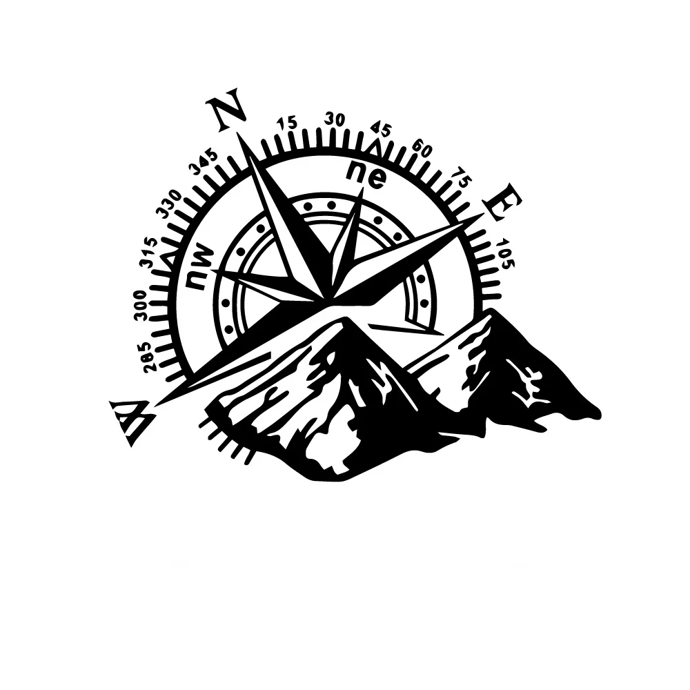 

LYKX Adventure Sports Compass, автомобильная наклейка, виниловая наклейка, горный Стайлинг автомобиля, крышка двигателя, дверное окно, несколько размеров