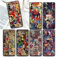phone case for samsung galaxy s22 s21 s20 fe 5g s7 s8 s9 s10e plus ultra soft silicone case cover comics marvel characters