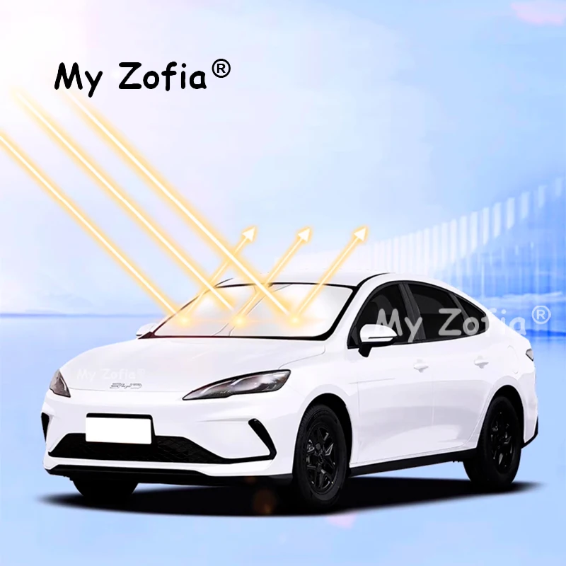Фото Для BYD SEAL 5 DM-i 2025 2026, солнцезащитный козырек на лобовое стекло автомобиля, защита от ультрафиолета, складные аксессуары №3