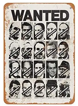 

Rustic Watergate Wanted Poster Vintage Look Metal Sign