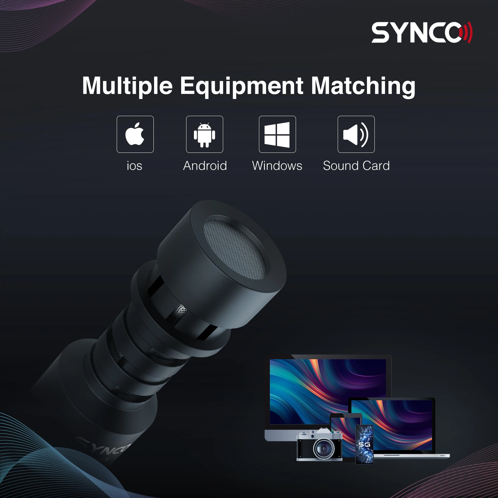 Микрофон Synco M1S кардиоидный дробовик для iPhone Android смартфона Canon Nikon Sony DSLR камеры