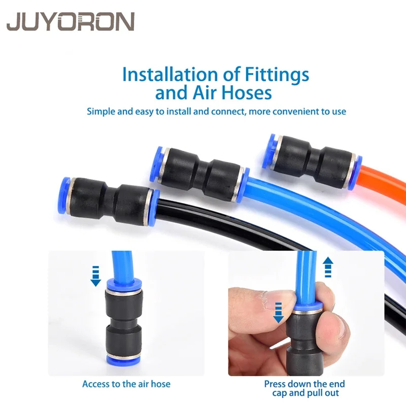 Набор пневматических прямых фитингов 60 шт