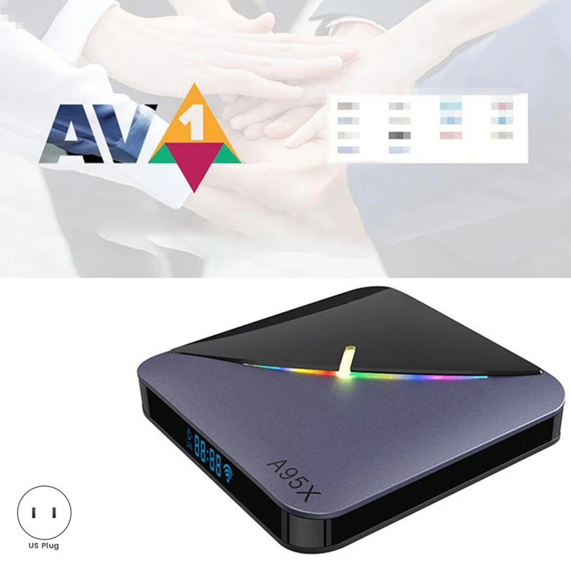Приставка Смарт-ТВ A95X F3 Air II RGB Android 11 Amlogic S905W2 4 + 32 ГБ Wi-Fi Bluetooth вилка стандарта США