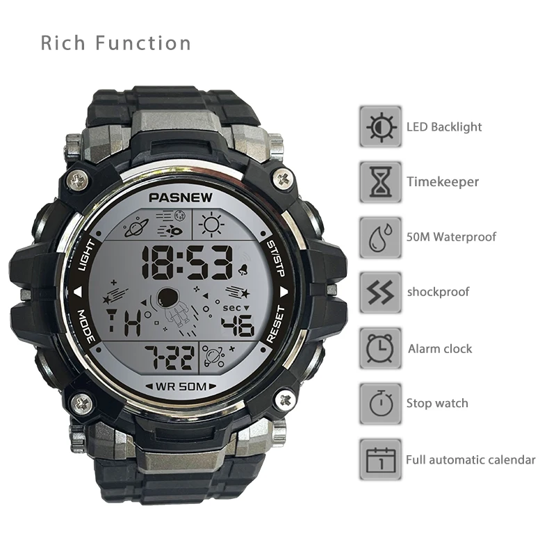 Waterproof Women Watch Digital Mutifunction Fashion Girl Outing Training Led Wristwatch Lady Sport  Electronic Wrist Hand Clock