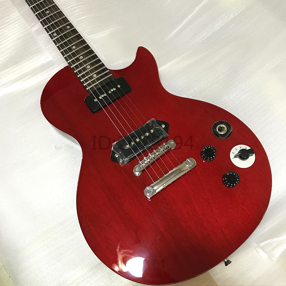 

Made in China, high quality electric guitar, red color, free delivery P90 pickup