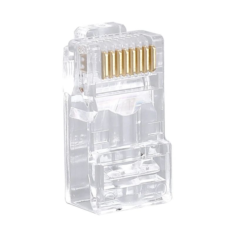 

Category 5 RJ45 Through Hole 8P8C Perforated Cat5 Unshielded Gold-Plated Ethernet Connector Crystal Head (100 Pcs)