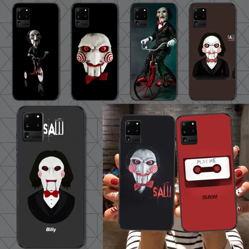 Чехол для телефона Jigsaw Movie Samsung мягкая обложка черный корпус A91 A81 A73 A72 A71 A30S A20 A12 A13