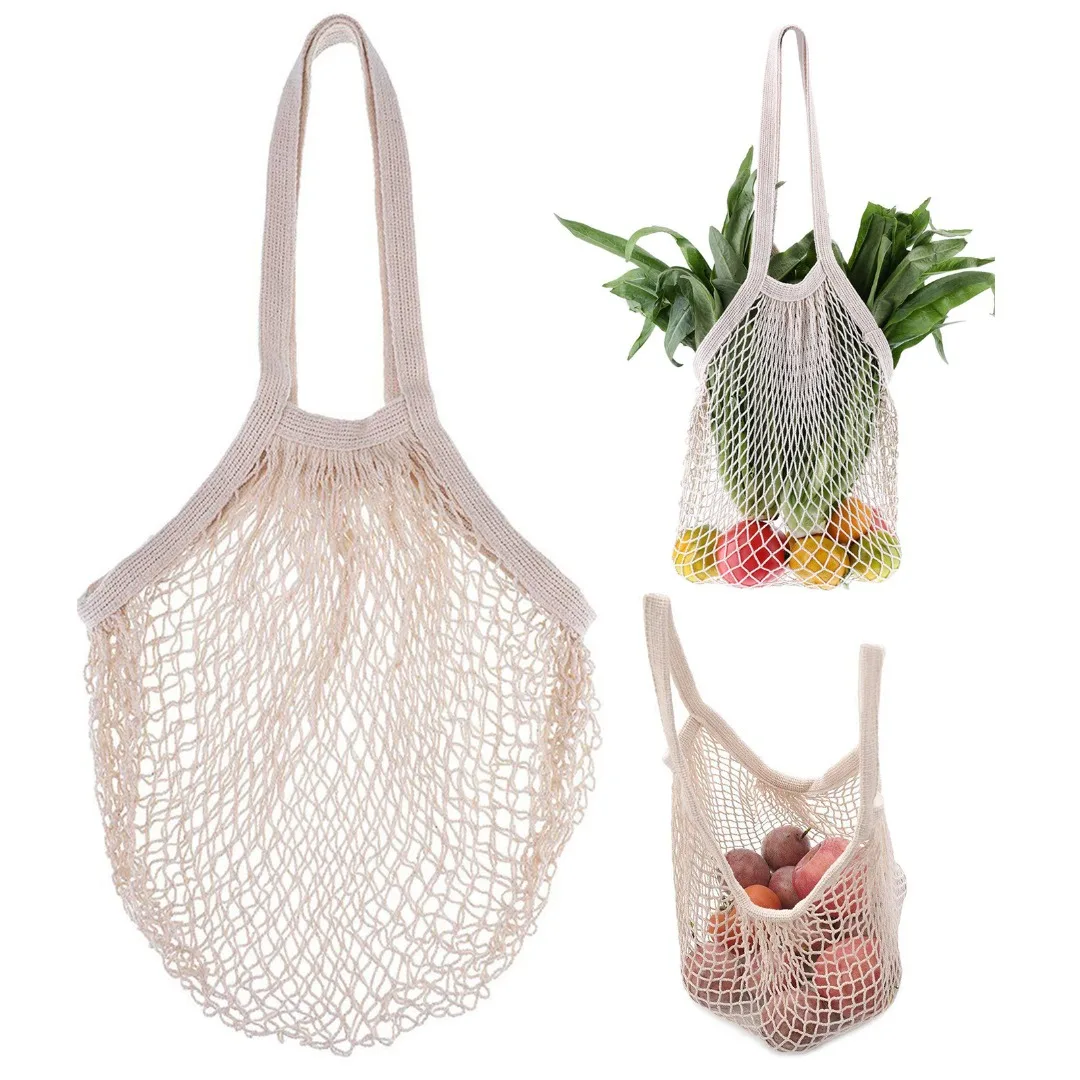

Reusable Fruit Vegetable Bag Washable Cotton Mesh Grocery Bags Cotton String Bags Net Shopping Bags Mesh Bags