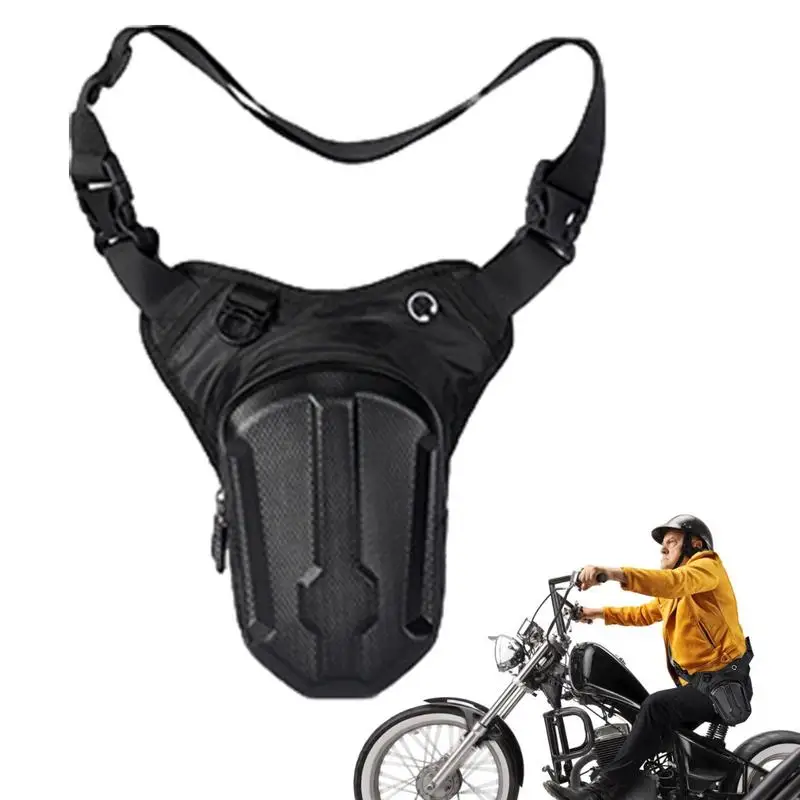 

Motorcycle Leg Bag Comfortable Waterproof Leg Pouch With Zippers Multifunctional Fanny Pack With Two Carabiners Thigh Bag For Ke