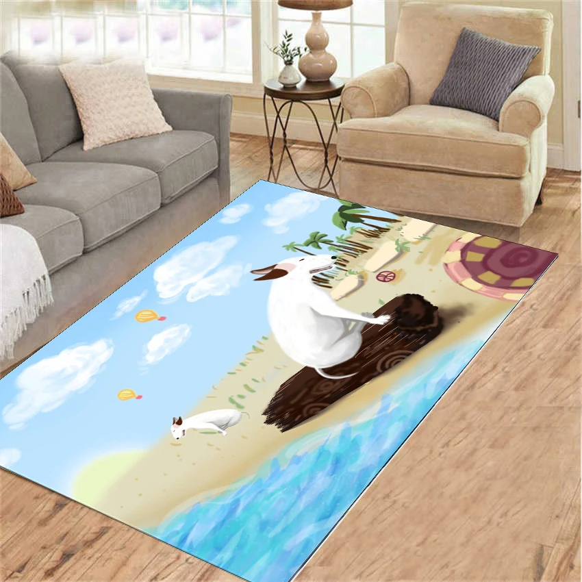 

New Style Aniaml Dog Mats Cute Cartoon Bulldog Puppy Dog Mats Welcome Home Entrance Door Floor Flannel carpet Rugs for Kitchen