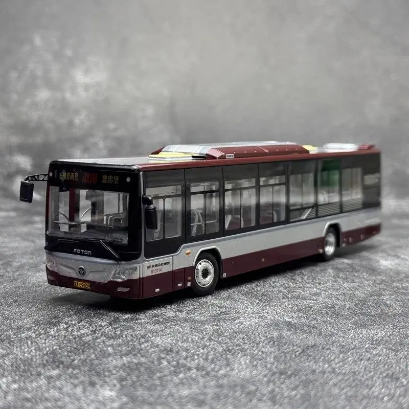 Фото 1:64 BJ6123C7BCD 408, миниатюрная модель модели автомобиля из литого под давлением из сплава автобуса, украшение для взрослых, подарок на день рождения на фестиваль детей №4