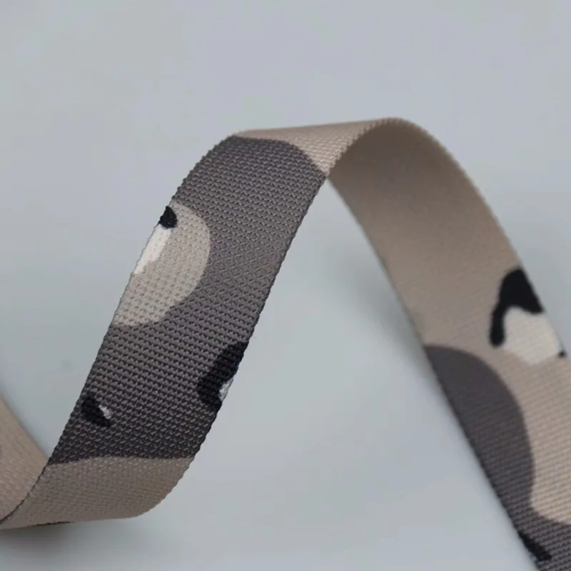 

1 Meter 2.5cm Width US Gray Six-color Chocolate Camouflage Webbing Non-elastic Strips Tactical Bag Straps Belt Molle DIY