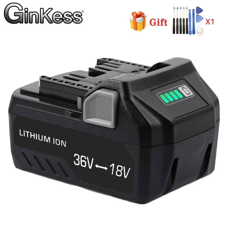 

Многовольтный литий-ионный аккумулятор GinKess Factory 36 В/18 в, 6,0 Ач для беспроводных инструментов Hikoki Hitachi Metabo HPT 18 в 36 В, BSL36A18