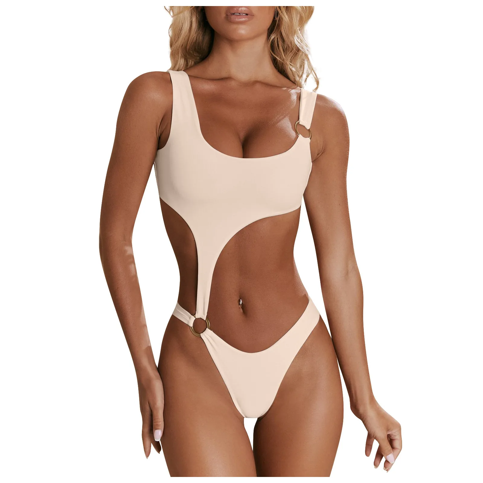 

Women Solid Color Swimsuit High Waisted Monokini Bathing Suit Swimwear Sexy Bikini купальники женские Traje baño mujer 수영복 여자