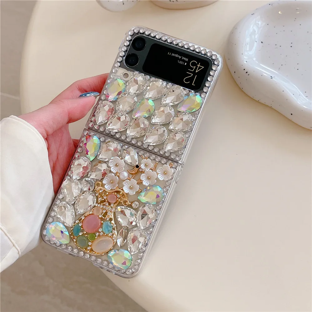 Diy роскошный модный чехол для телефона с вазой Samsung Galaxy Z Flip6 Flip5 Flip4 Flip3 Moto Razr50ultra Razr40