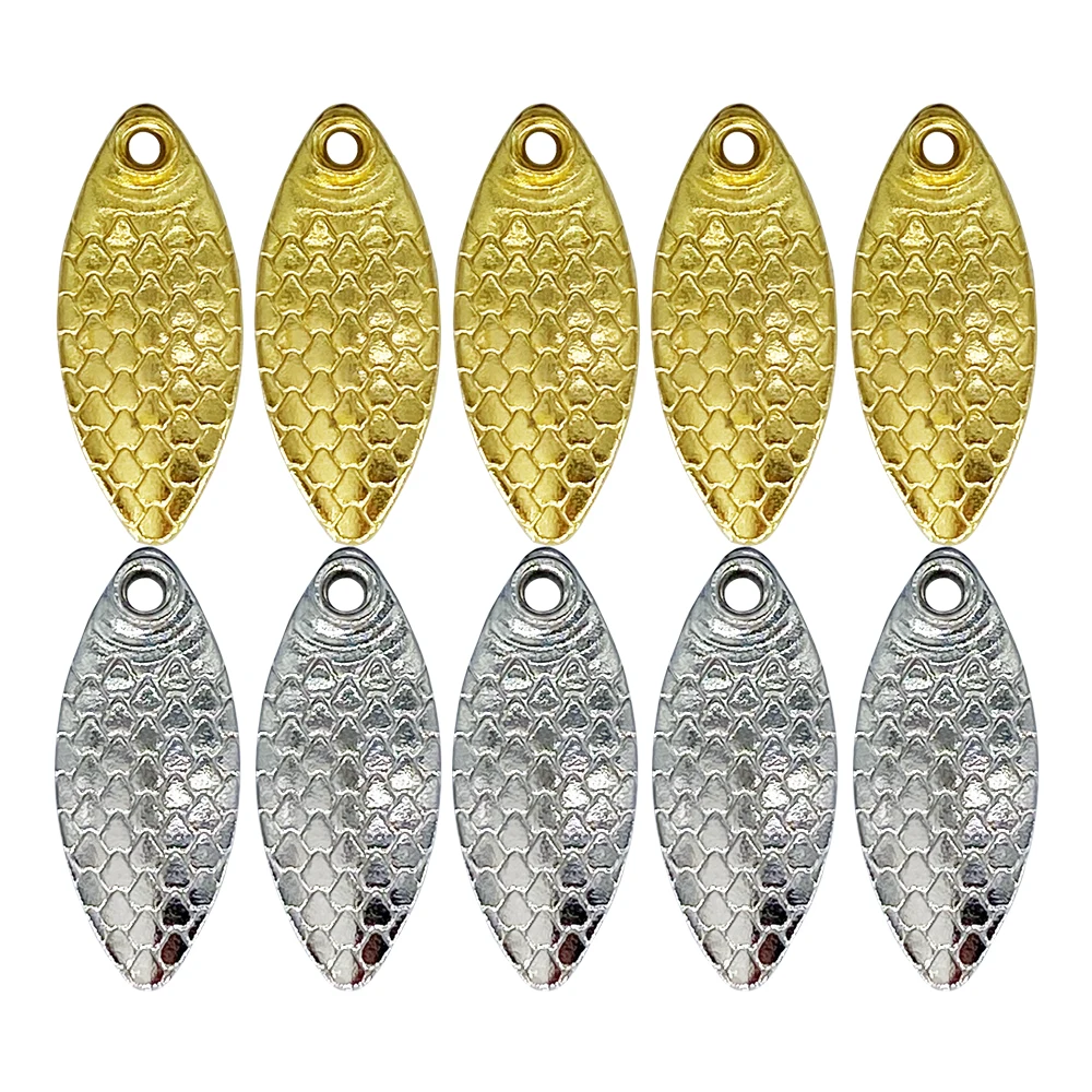 

20/50/100pcs Spinner Bait Rotating Spinners Spoon Lures pike Metal Fishing Lure Melon seed sequins rotate to lure fish