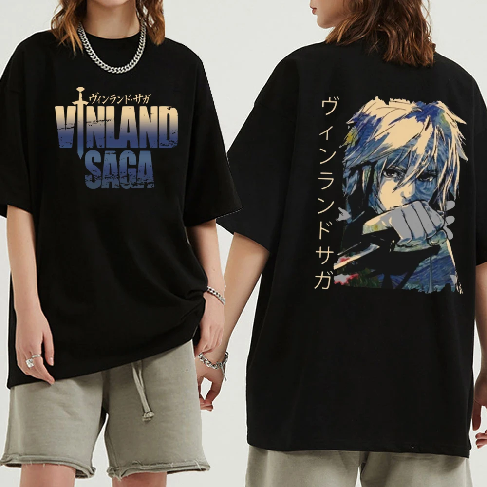 

Anime Vinland Saga printed T-shirt retro casual Round Neck Cotton T-Shirt For Men And Women