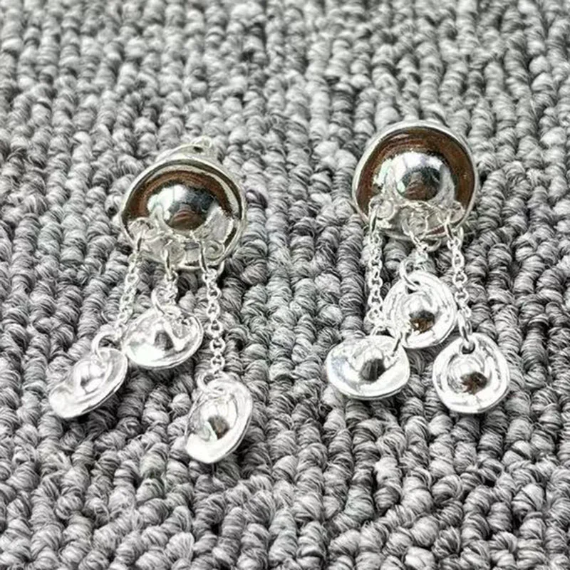 

2022 new UNOde50 exquisite fashion electroplating 925 silver round charm beads earrings jewelry gifts