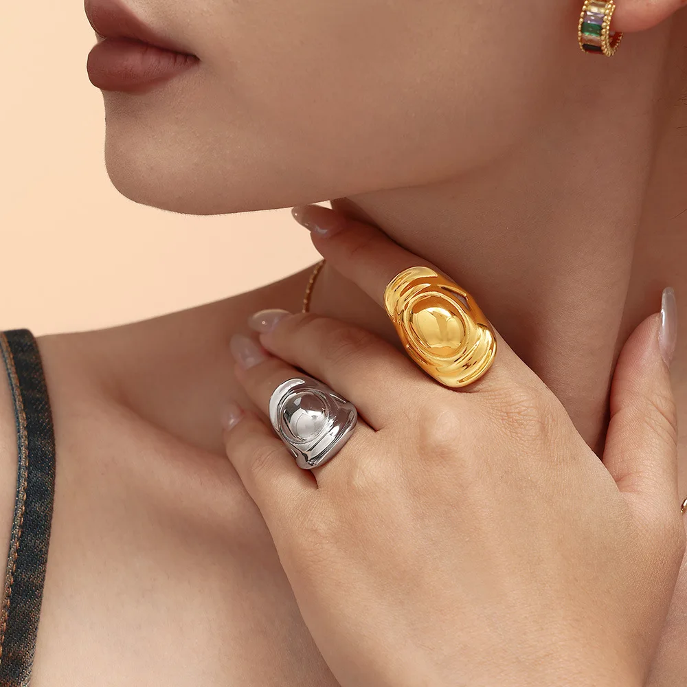 Европейское и американское Ins Преувеличенное овальное соломенное кольцо в форме