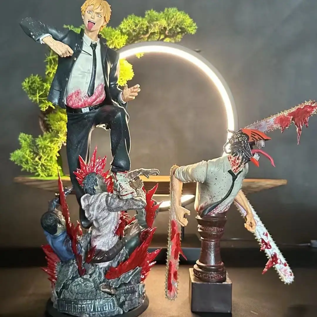 

Chainsaw Man Anime Figures Denji Power Manga 39cm Double-ended Magnets PVC Denji Figurine Chainsawman Model Doll Toys Xmas Gift