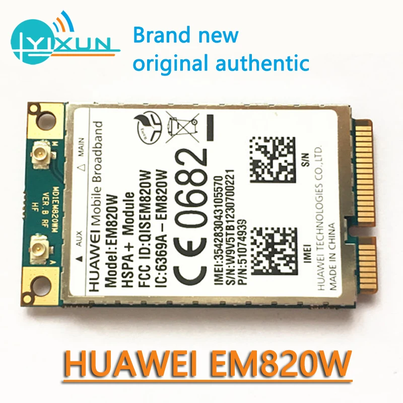 3G модуль HuaWei EM820W GSM WCDMA 3G беспроводная WWAN мини PCI-E карта HSPA + 21 Мбит/с Совершенно новая Оригинальная Поддержка SMS, данных, GPS