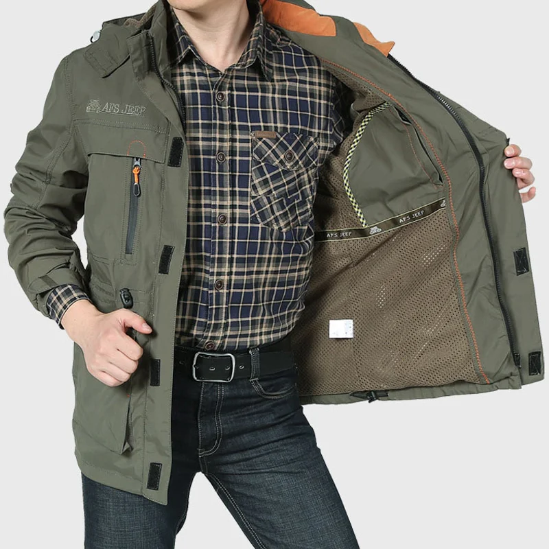 

Men's Windbreaker Tactical Waterproof Jacket Military Skin Soft Shell Clothes Flight Pilot d Coat Climbing Army Field Jacket