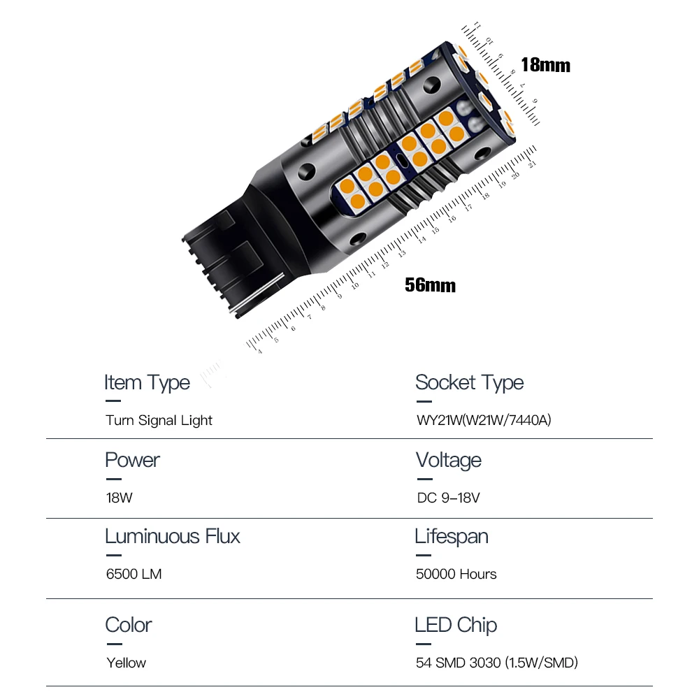 2x WY21W 7440A Canbus светодиодный указатель поворота для Lexus LS430 LS460 LS600H GX470 GX460 NX200T NX300H RC F