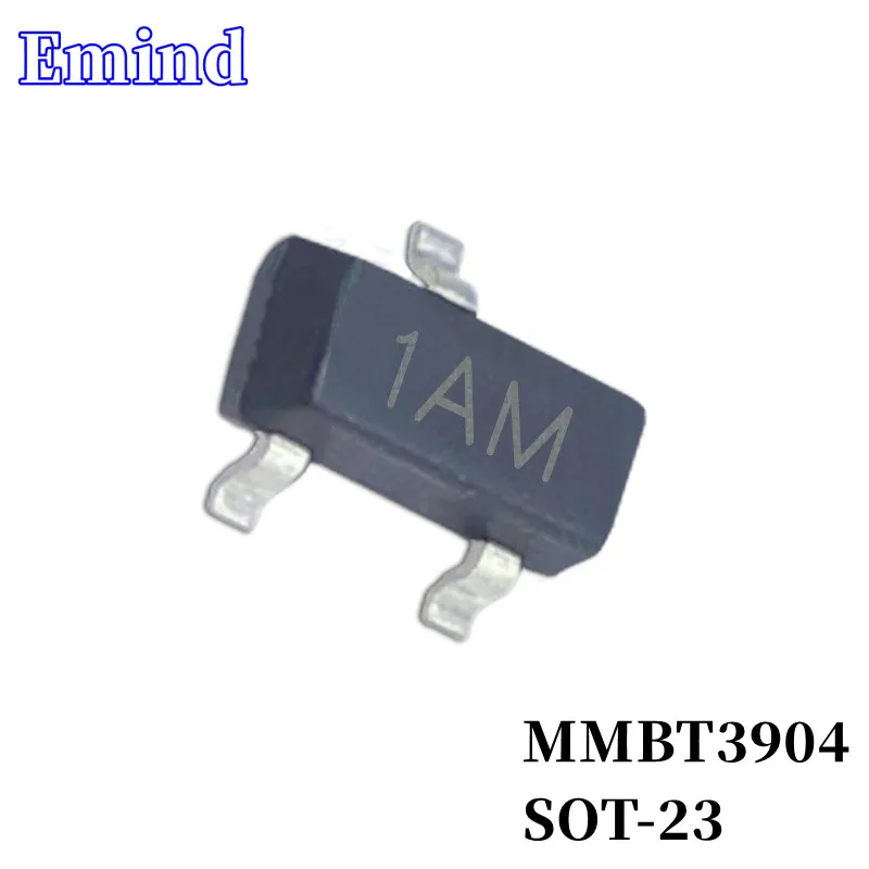 

100/300/500Pcs MMBT3904 SMD Transistor Footprint SOT-23 Silkscreen 1AM Type NPN 40V/200mA Bipolar Amplifier Transistor