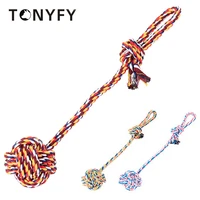 pet dog toy cotton rope ball knot for small medium large dog toys molar cleaning teeth pet puppy playing chew toy pet product