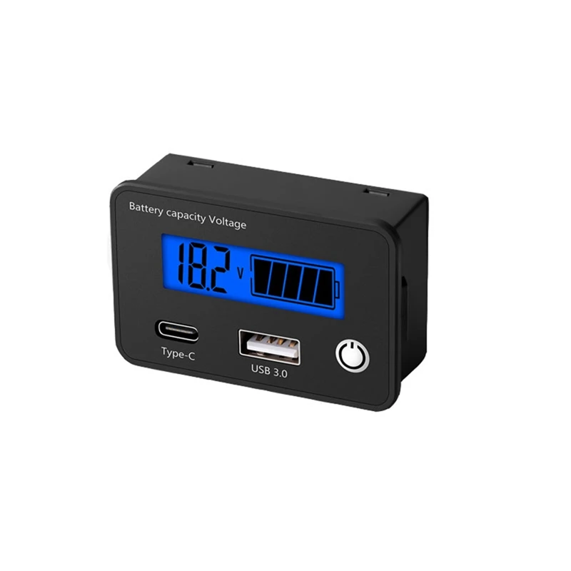 Цифровой вольтметр тестер уровня свинцово-кислотных литиевых батарей USB 3 0 DC 8-30 в