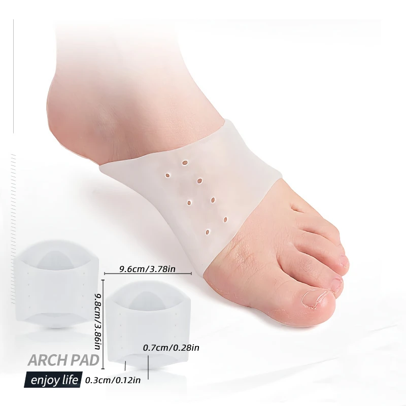 60pieces=30pairs Plantar Fasciitis Silicone Flat Foot Bandage Orthosis Gel Arch Support Pads Bunion Corrector Pain Relieve