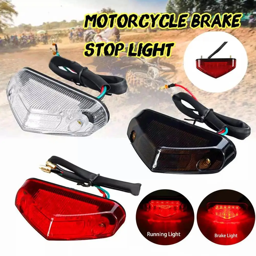 

Универсальный задний фонарь для мотоцикла, задний тормоз, предупреждающие светодиодные фонари, 12 В, задний фонарь заднего хода для Honda ATV внедорожника H0A6