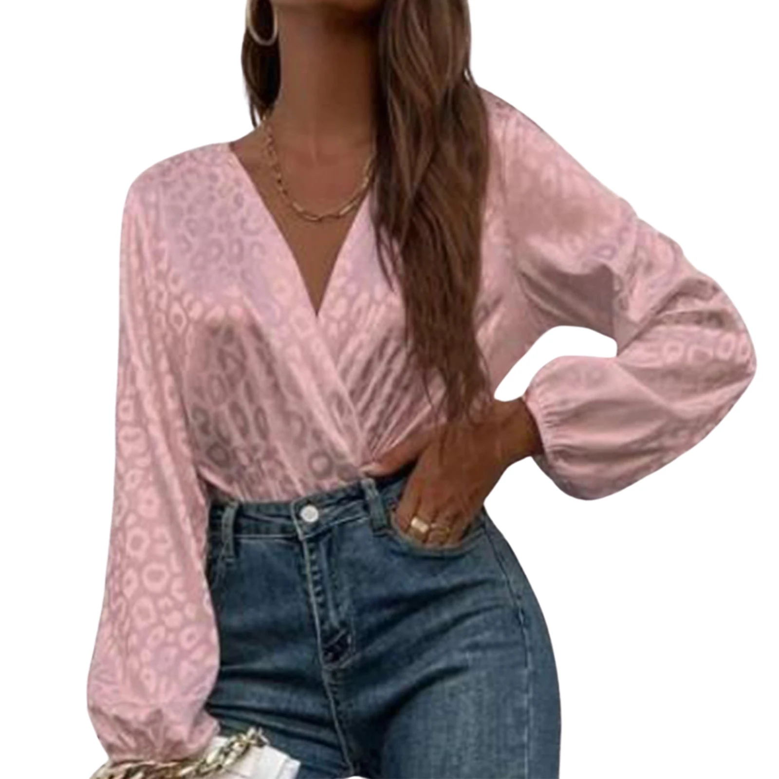 Женское боди с леопардовым принтом облегающий длинным рукавом-фонариком и