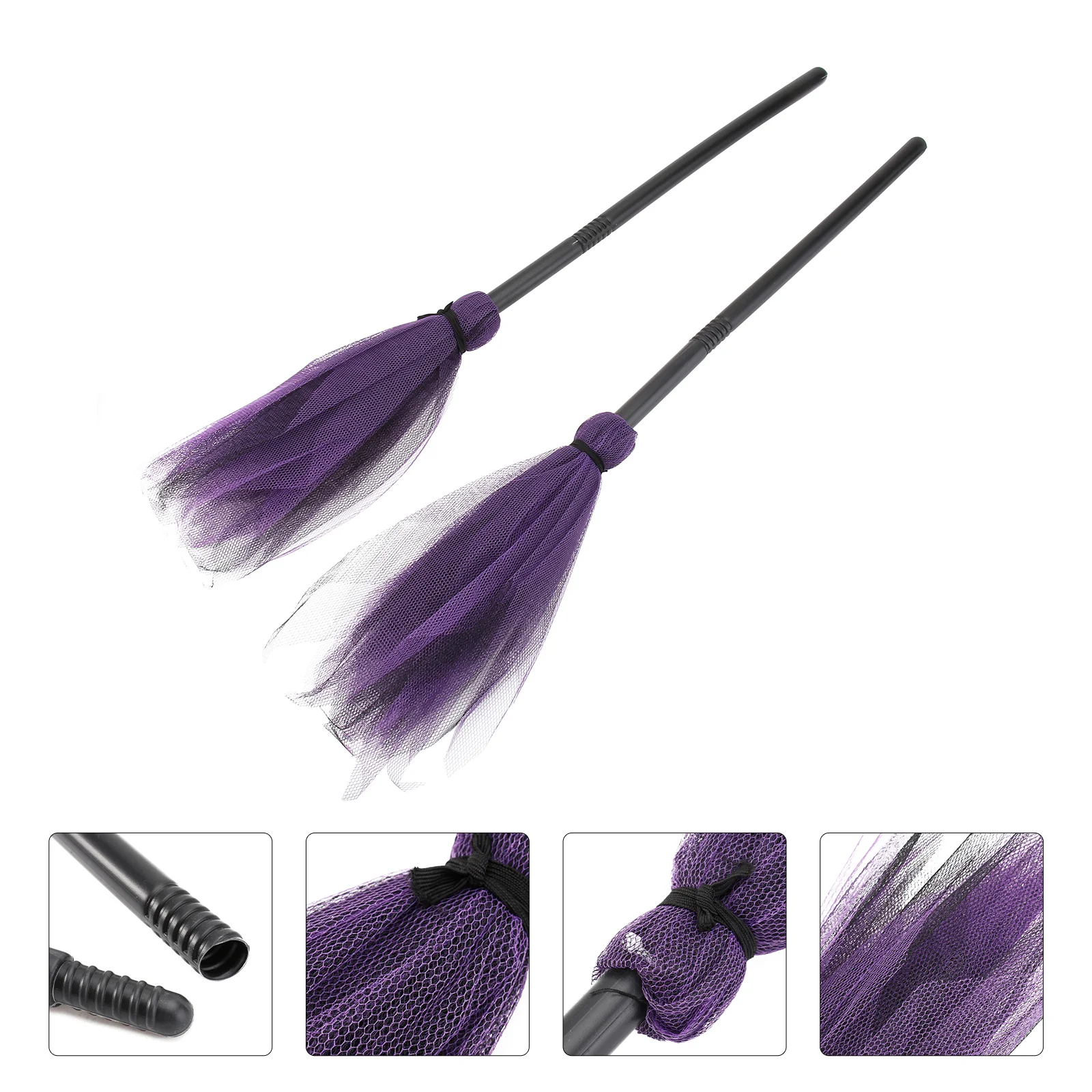 

Fomiyes Halloween Witch Broom Plastic Witch Broomstick Dress Up Costume Props Wicked Witches Broom Halloween Cosplay